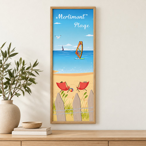 Poster merlimont strand 20x60 - strand,