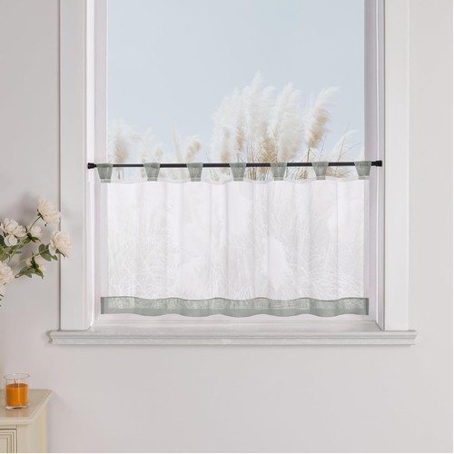 Voile scheibengardine mit - scheibengardine,