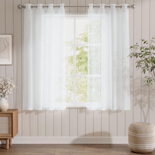 Voile vorhang mit ösen - voile, kurz