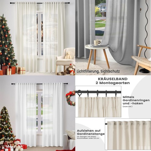 2er set gardinenn - set, voile