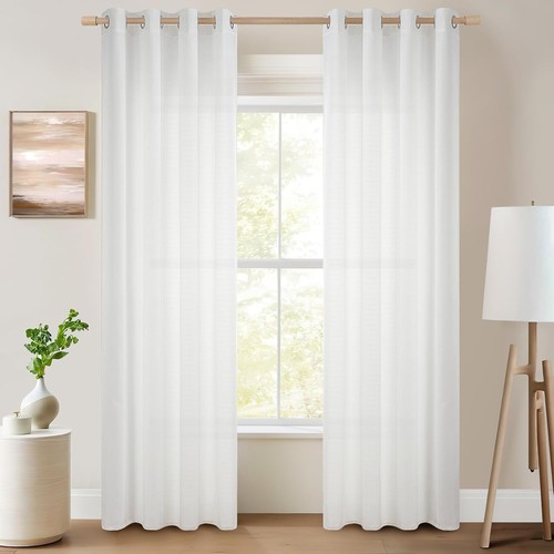 Voile gardinen stores - 2x,