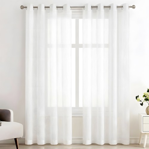 Voile gardinen stores - 2x,