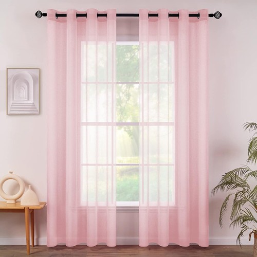 Miulee sheer voile vorhänge - sheer,