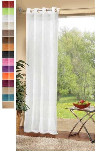 Voile ösen schal - voile, gardine