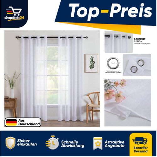 Miulee voile vorhang - voile, mit